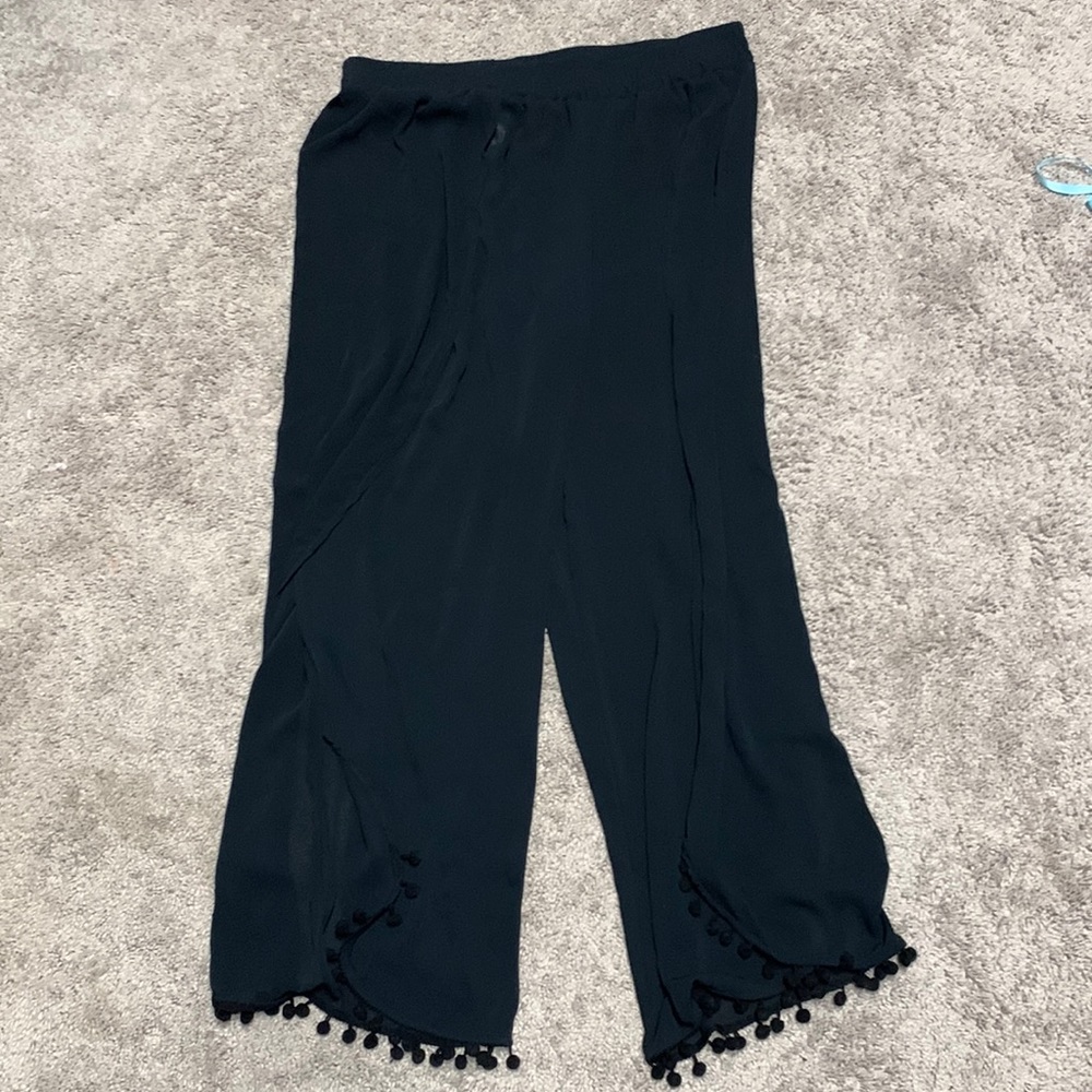 Time & Tru Black Swim Suit Coverup Pants